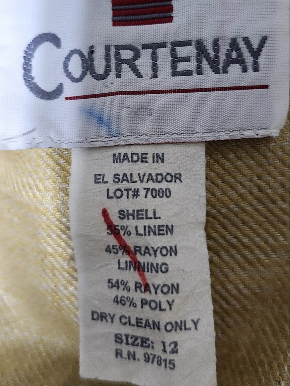 Courtenay Women's Beige Linen Blend One-Button Blazer Jacket Size 12. - Picture 6 of 6